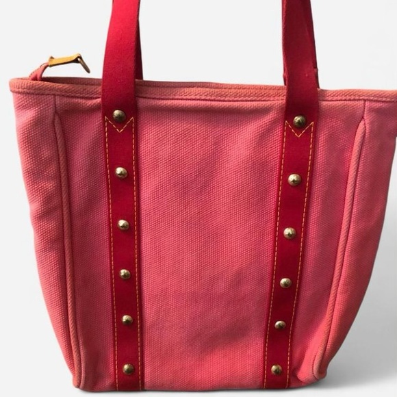 🏝 🏖 LOUIS VUITTON Antigua Canvas Cabas MM (PINK) 💗 - Picture 11 of 12